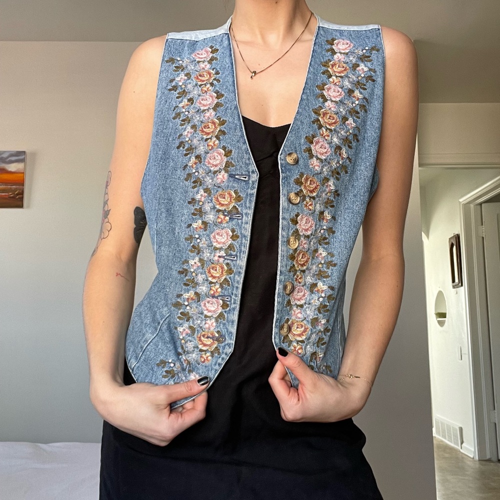 Vintage denim vest